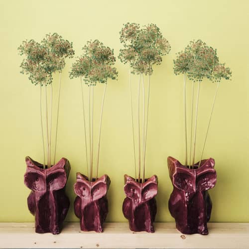 Vase After Midnight Owl  céramique violet / Small - H 23 cm - Serax - Aubergine - Grès émaillé