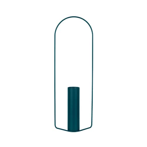 Vase Itac metall blau / Zylindrisch - L 26 x H 76 cm - Fermob - Acapulcoblau - Stahl