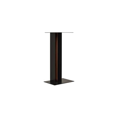 Accessoire / Pied pour enceinte PR Link - La Boîte Concept - Noir & noyer - Acier thermolaqué, Noyer massif