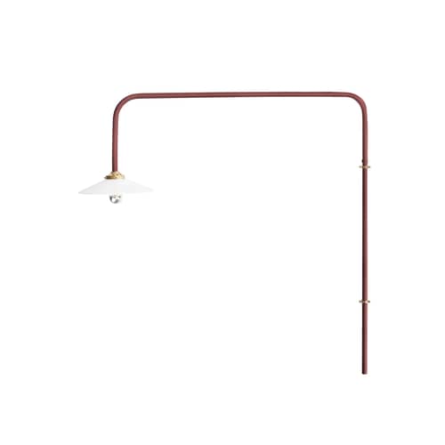 Applique avec prise Hanging Lamp n°5 / H 100 x L 90 cm - valerie objects - Rouge - Acier, Verre