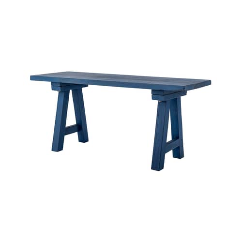 Banc Porir bois bleu / L 100 cm - Bois de récupération - Bloomingville - Bleu - Bois de récupération