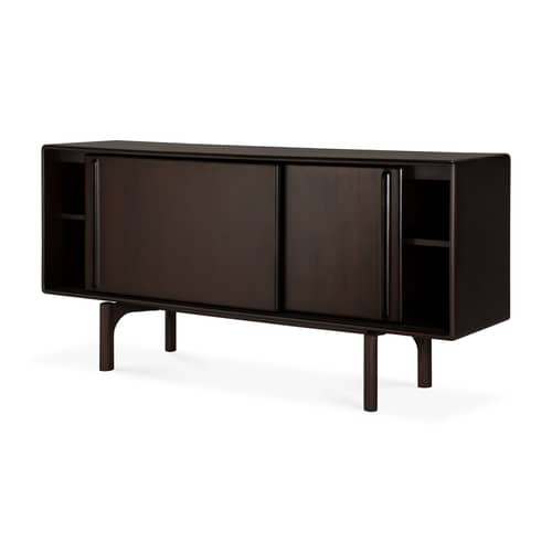 Buffet Flow bois marron / L 168 x H 82 cm - 2 portes coulissantes - Ethnicraft - L 168 cm - Acajou massif