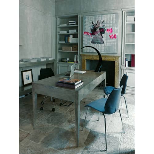 Chaise rembourrée Maui Soft tissu noir - Kartell - Noir (Tissu Trevira) / Pieds noirs - Acier verni, Mousse, Polypropylène, Tissu Trevira