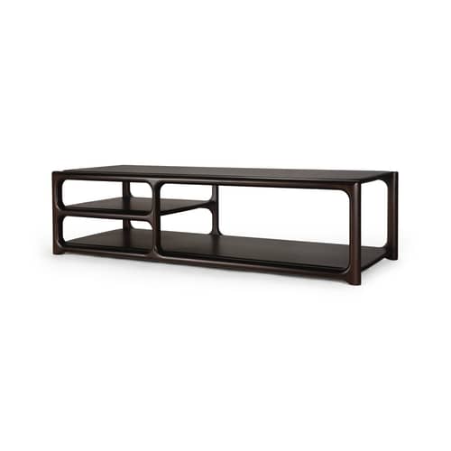 Eda Coffee table wood brown / 150 x 60 cm x H 40 cm - Ethnicraft - Dark brown mahogany - Solid mahogany
