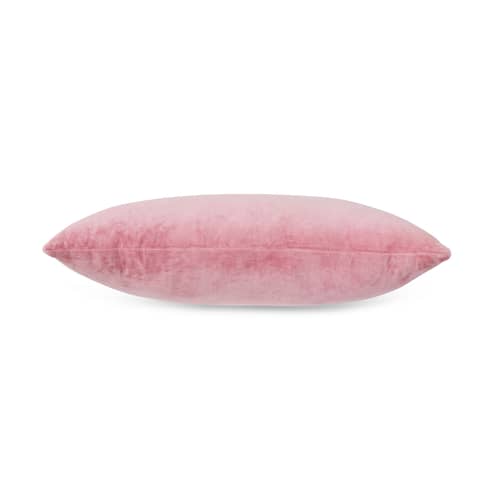 Cuscino Velvet tessuto rosa / 60 x 40 cm - HK LIVING - Rosa - Cotone, Poliestere, Velluto