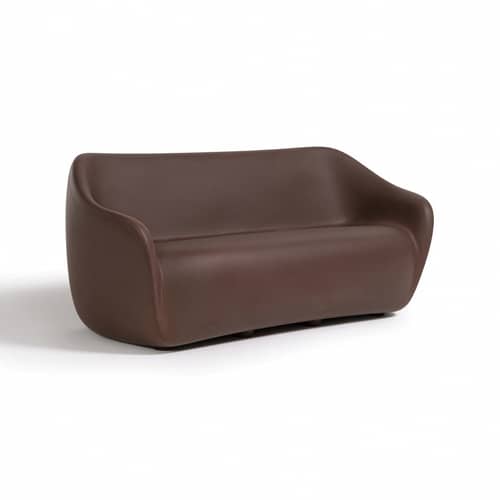Gartensofa 2-Sitzer Reborn plastikmaterial braun / L 165 cm - 100% recycelt - Slide - Braun Mokabraun - Recyceltes Ecothylene