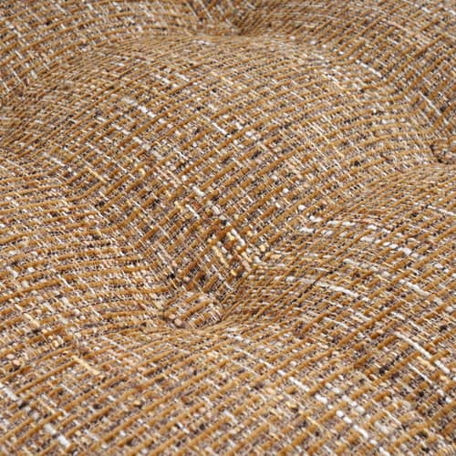 Gepolsterter Armlehnstuhl Orea textil braun - NV GALLERY - Braun Ristretto (Tweed) / Bronzefarbenes Metall - Eisen, High Density-Schaum, Tissu Tweed
