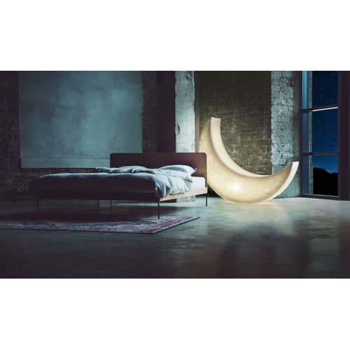 Lampadaire d\'extérieur My Moon plastique blanc / Rocking chair lumineux - L 152 cm / Intérieur-extérieur - Seletti - Blanc - Polyéthylène