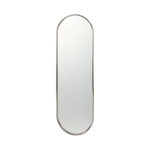 Miroir mural Angui Tall métal argent / 50 x 160 cm - AYTM - Argent - Acier, Verre