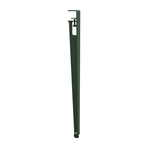 Pied avec fixation étau OUTDOOR / H 75 cm - Pour créer table d\'extérieur - TIPTOE - Vert forêt - Acier thermolaqué