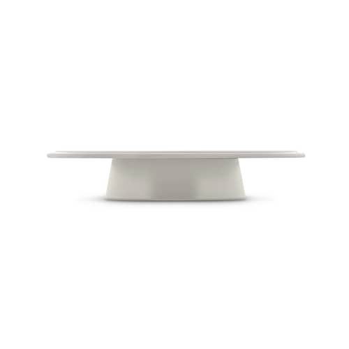 Plat à gâteau Mattina   / Porcelaine & cloche en PMMA - Alessi - Gris - Bambou, PMMA, Porcelaine