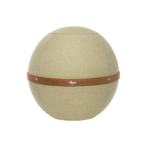 Pouf Original Regular tissu vert / Ergonomique - Ø 55 cm / Tissu chiné - BLOON PARIS - Vert Pistache - PVC, Tissu polyester chiné