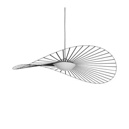 Suspension Vertigo Nova LED / Ø 110 cm - Constance Guisset, 2010 - Petite Friture - Noir / Diffuseur blanc - Fibre de verre, Polyuréthane, Verre triplex