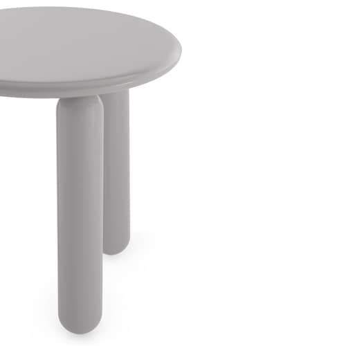 Table basse Undique Mas / Ø 48 x H 51 cm - Patricia Urquiola, 2023 - Kartell - Gris - Hêtre laqué, MDF laqué