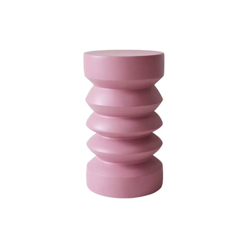 Table d\'appoint Stoneware céramique rose / Ø 23 x H 41 cm - HK LIVING - Rose - Grès