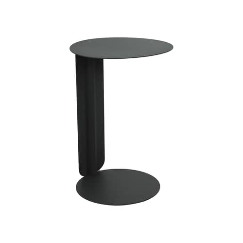 Tavolino d\'appoggio Bebop metallo nero / Ø 40 x H 60 cm - Fermob - Carbonio - Acciaio, Alluminio
