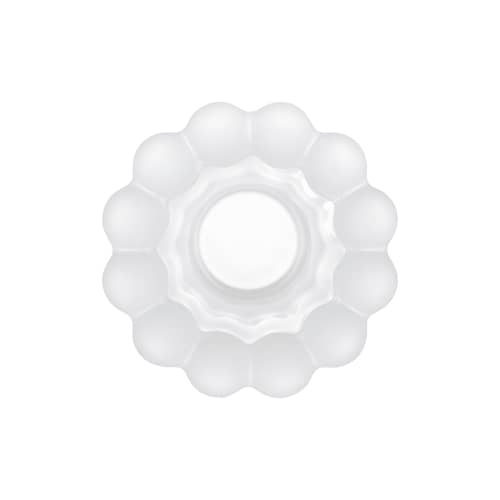Vase Press Medium verre blanc - Tom Dixon - Givré - Verre pressé