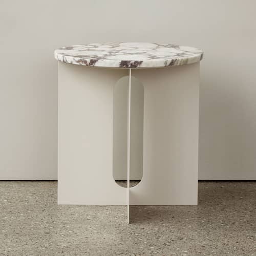 Accessoire / Plateau pour table d\'appoint Androgyne Ø 40 cm - Audo Copenhagen - Plateau / Marbre Calacatta - Marbre Calacatta