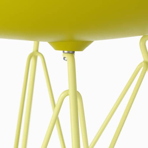 Chaise RE DSR Colours - Eames Plastic Side Chair / (1950) - Pieds colorés / Recyclé - Vitra - Jaune moutarde / Pied citron - Acier laqué, Plastique recyclé post-consommation