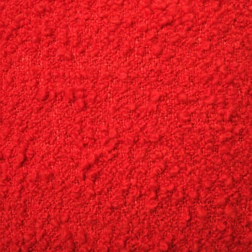 Coussin Bobble orange / Tissé main - 45 x 45 cm - Tom Dixon - Rouge orangé - Laine bouclée recyclée, Polyester recyclé