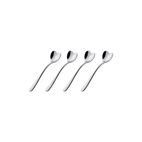 Set de 4 cuillères à café Mirri / L 10 cm - Alessi - Acier - Acier inoxydable