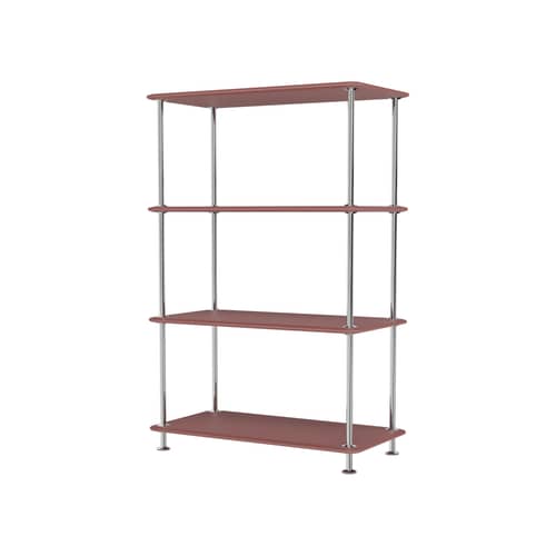 Étagère Montana Free 300000 bois marron / L 73.4 x P 38 x H 109,9 cm - MONTANA - Masala 155 / Structure chromée - Acier laqué, MDF laqué