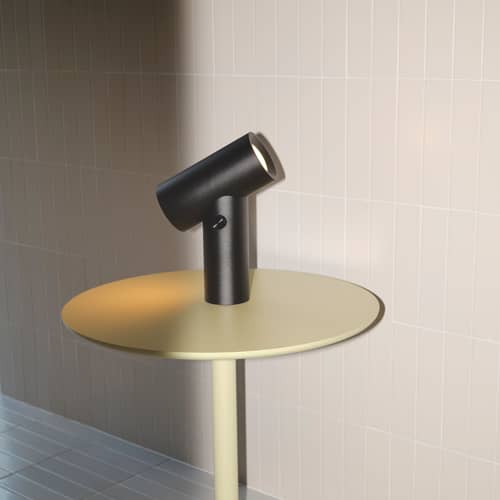 Lampada da esterno ricaricabile senza fili Beam metallo nero - Muuto - Nero - Alluminio anodizzato