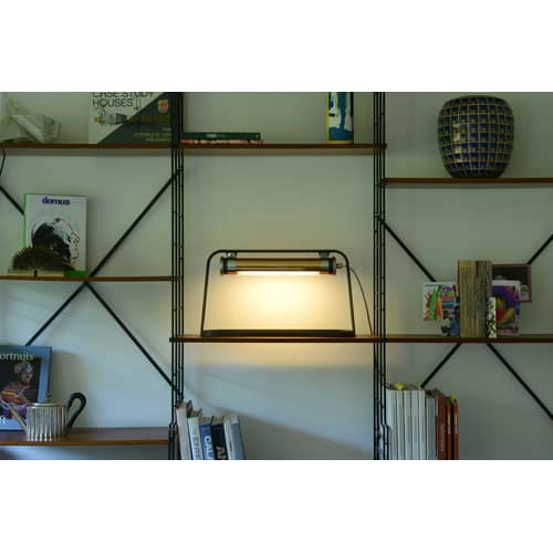 Lampe d\'extérieur Astrup LED métal noir / L 60 cm - SAMMODE STUDIO - Noir / Cuivre - Aluminium laqué, Polycarbonate