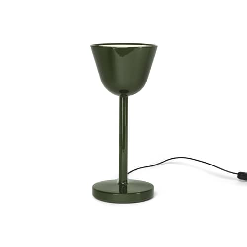 Lampe de table Céramique Up / Ronan Bouroullec - Fabriqué à la main - Flos - Vert mousse - Céramique
