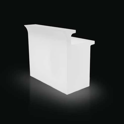 Break Line Luminous bar plastic material white W 120 cm - Slide - White - Polythene