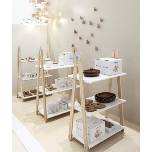 Set de 2 patères Dropit bois Small /  H 7,7 cm - Normann Copenhagen - Naturel - Small / H 7,7 cm - Bois