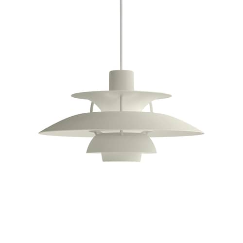PH 5 Mini Pendant metal grey / Ø 30 cm - Poul Henningsen, 1958 - Louis Poulsen - Pale Tin Monochrome - Lacquered aluminium