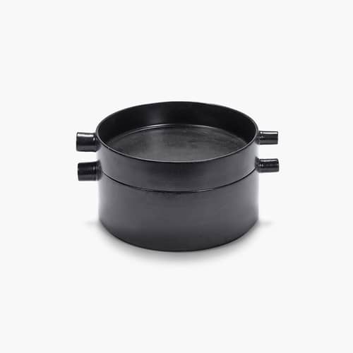 Piatto da forno FCK Small ceramica nero / Ø 25 x H 5,3 cm - Serax - Nero - Gres smaltato