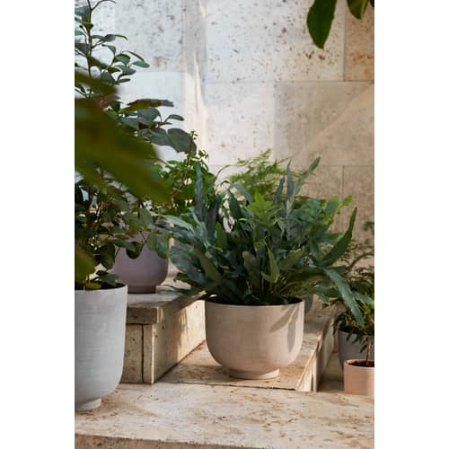 Pot de fleurs Collect SC71 plastique pierre rose / Ø 24 x H 18 cm - Polystone - &tradition - Sienne - Polystone