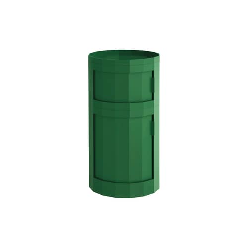 Rangement Facet High / H 66 cm - 2 portes / Avec roulettes - Hay - Vert épinard - ABS recyclé
