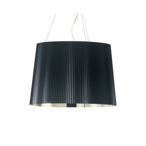 Suspension Gé Metallisé plastique noir or / Ø 37 cm - Matériau recyclé - Kartell - Noir / Or - Polycarbonate