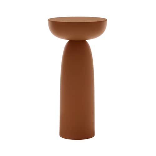 Table d\'appoint Olo Colours - Bois laqué bois orange / Ø 30 x H 61 cm - Mogg - Brun cuivré - Bois massif laqué