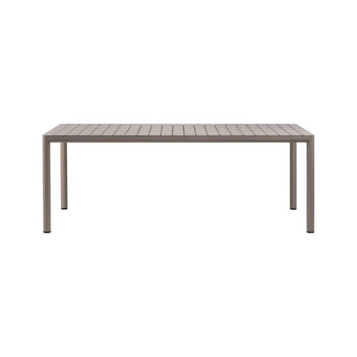 Tevere Extending table composite material beige / 211-275 x 100 cm - NARDI - Taupe - Fibreglass resin, Varnished aluminium
