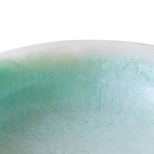 Piatto da portata  materiale plastico verde / Ø 26 x H 7,5 cm - HK LIVING - Verde menta - Resina