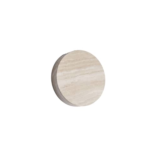Lane LED Wall light metal beige / Ø 16.5 cm - Metal - ENOstudio - Beige travertine effect - Steel