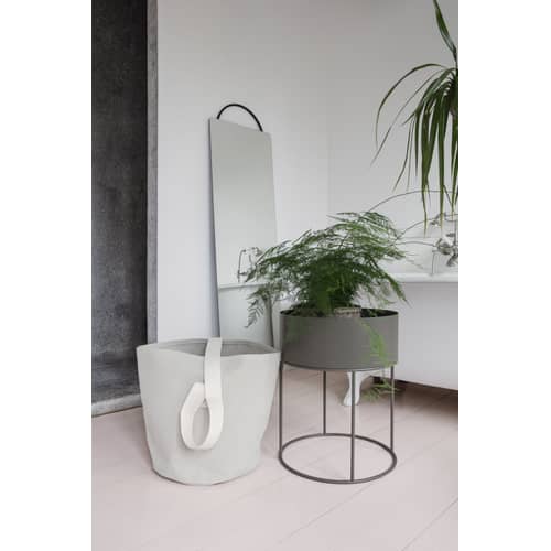 Wandspiegel Adorn metall glas schwarz / L 45 x H 159 cm - Ferm Living - Schwarz - Glas, Thermolackiertes Metall