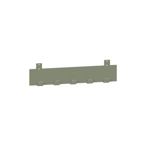  Accessory metal green / Wall hooks for shelf Pli L 45 cm - TIPTOE - Eucalyptus grey - Powder coated steel