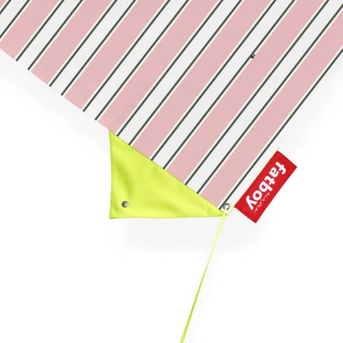 Miasun Beach tent textile pink / Folding and portable - 150 x 220 cm - Fatboy - Melrose / Pink stripe - Aluminium, Cotton