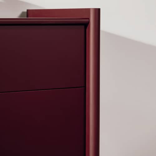 Buffet Rali bois rouge / L 160 x H 91 cm - NOO.MA - Vin de myrtille - MDF