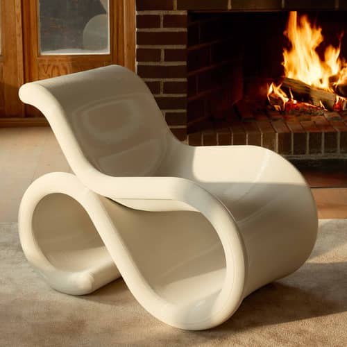 Fauteuil Éclair Chair beige - CRÈME ATELIER - Crème - PETG recyclé