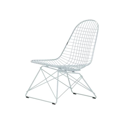Fauteuil lounge Wire Chair LKR métal bleu / Charles & Ray Eames, 1951 - Vitra - Bleu ciel - Acier époxy