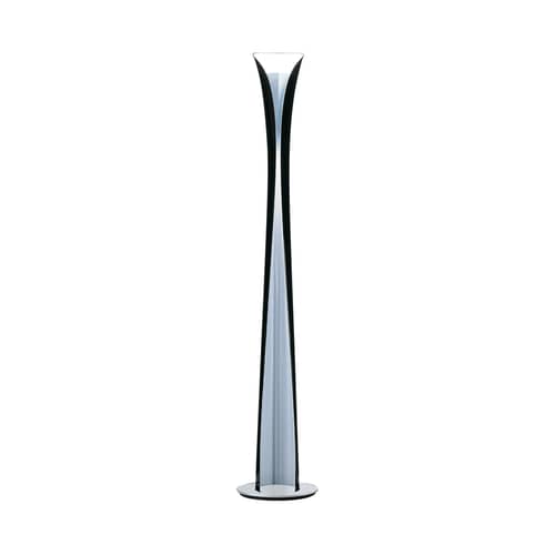 Cadmo LED Floor lamp metal black - Artemide - Black / white inside - Varnished steel