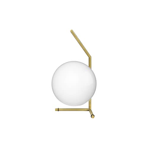 Lampe de table IC T1 Low verre or / Ø 20 x H 38 cm - Michael Anastassiades, 2014 - Flos - Laiton - Acier, Verre soufflé