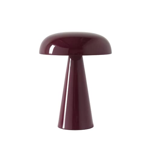 Lampe sans fil rechargeable Como SC53 LED métal rouge / H 21 cm - &tradition - Rouge-brun - Aluminium extrudé