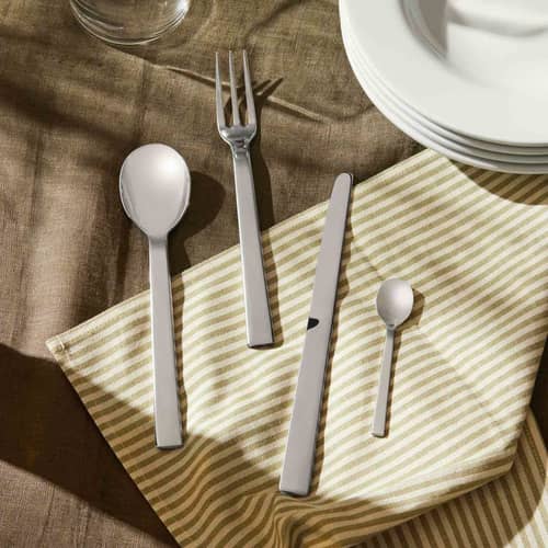 Ménagère Santiago métal / Coffret 24 couverts - Alessi - Acier poli - Acier inoxydable poli